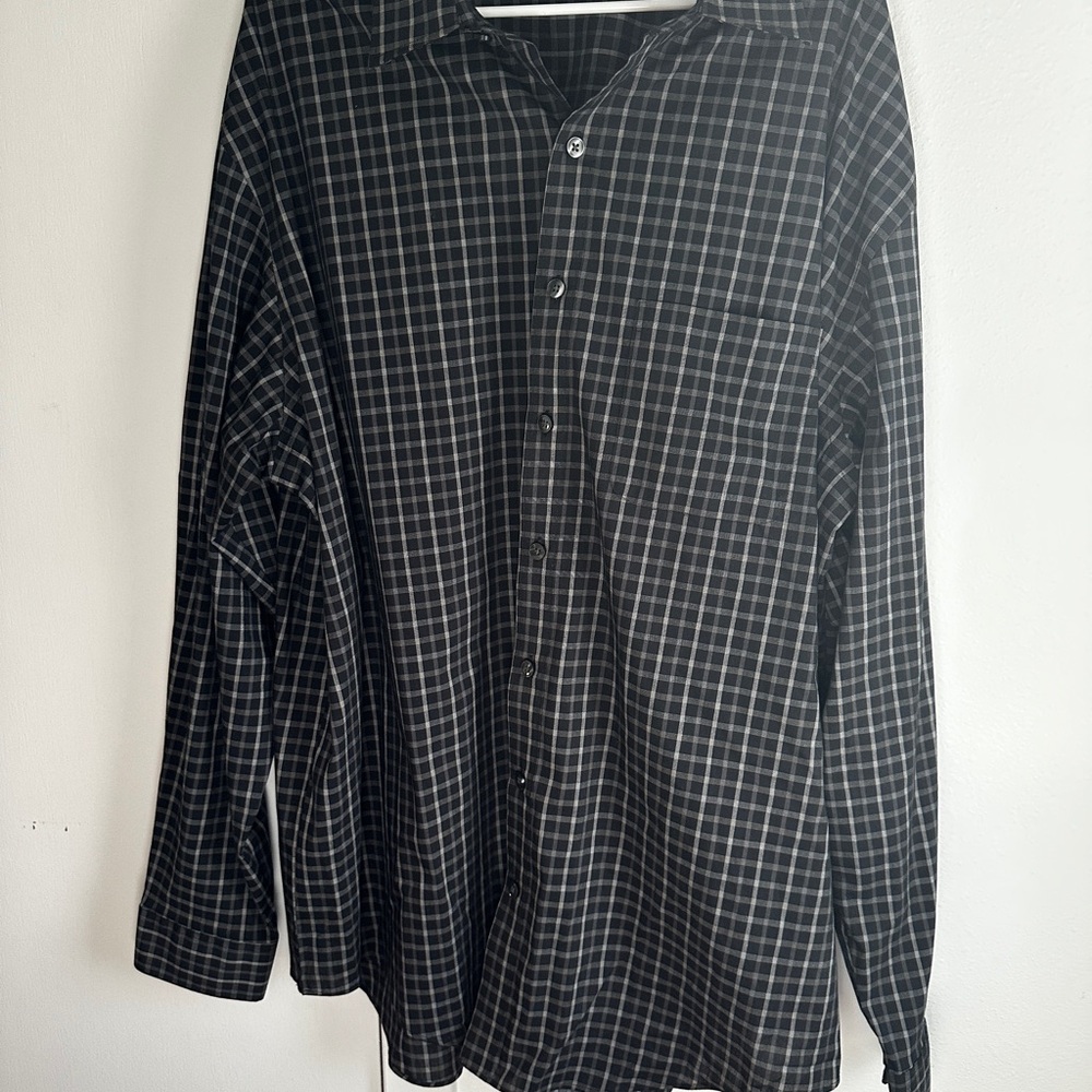 Men's Black Checkered Shirt